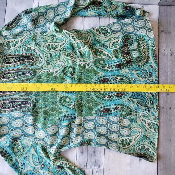 Emma James Boho Paisley Side Zipper Blouse - Size 14 - Picture 4 of 5